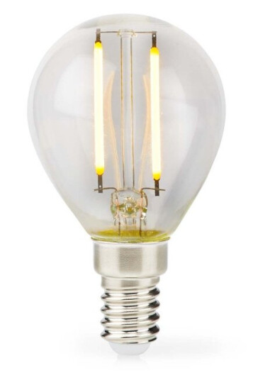 Nedis LED lyspære E14 G45 2 W 250 lm 2700 K Varm Hvit Retro Style 1 stk. Klart Nedis LED lyspære E14 G45 2 W 250 lm 2700 K Varm Hvit Retro Style 1 stk. Klart