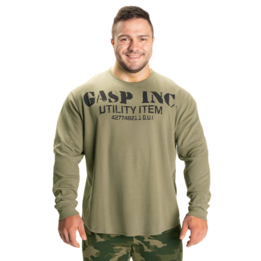 Gasp Thermal gym sweater Washed Green / S