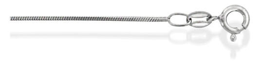 Firkantet slangekjede i 925 sølv 0,9 mm, 40 cm