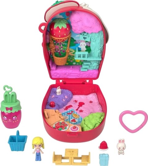 Polly Pocket Strawberry Bunny Korg Figurer Compact