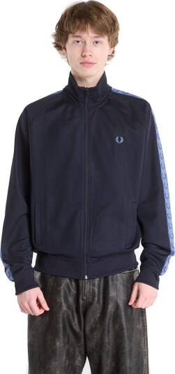 Fred Perry Contrast Tape Track Jkt   Grey   XL