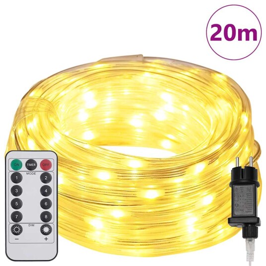 Lyskabel med 480 LED Varmhvit 20 m PVC Lyskabel med 480 LED Varmhvit 20 m PVC