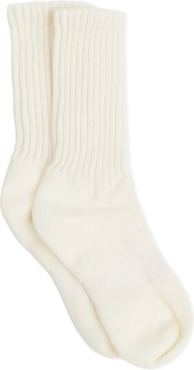 Drop of Mindfulness Dom Slouchy Socks CREAM WHITE One Size