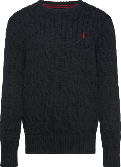 Ralph Lauren Kids Cable Knit Cotton Sweater Black 163 174