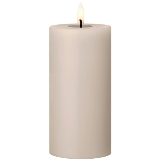 Ester & Erik Led Pillar Candle 15 cm Linen Grey