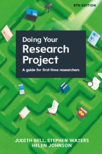 Doing Your Research Project: A Guide for Firsttime Researchers 8e