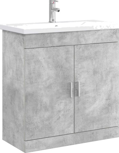 Baderomsinnredningssett Betonggrå 81 x 40 x 84,5 cm