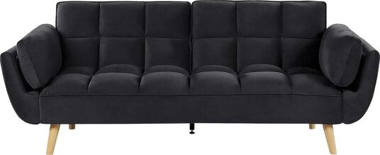 Asaby 3 seters Sovesofa Fløyel/Svart