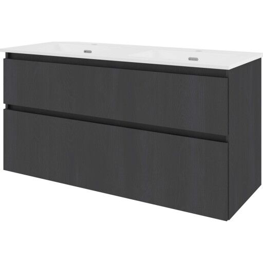 Sanibell Proline møbelpakke 121x46 cm sort eik Hvit Sanibell Proline møbelpakke 121x46 cm sort eik Hvit