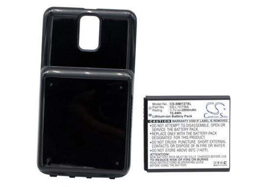 Samsung SGH-I727 Galaxy S II batteri (2800 mAh 3.7 V, Sort)