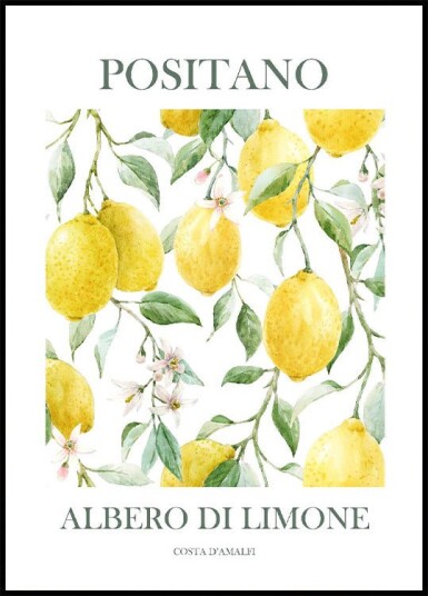 Positano Lemon Plakat Plakat / 100x150cm