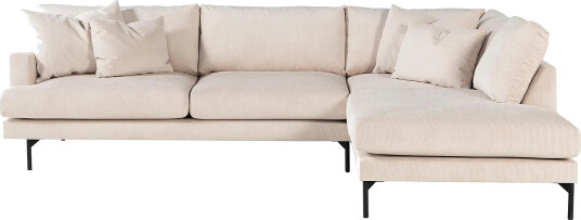 Menard 4 seters Høyrevendt Dyp L formet Sjeselongsofa i Manchester Beige Menard 4 seters Høyrevendt Dyp L formet Sjeselongsofa i Manchester Beige
