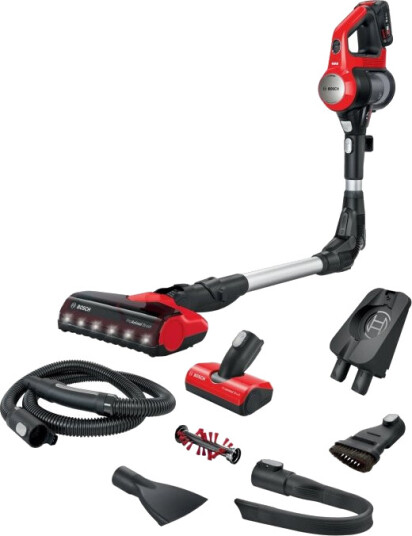 Bosch Unlimited 7 ProAnimal Skaftstøvsuger 2-i-1 uten pose og kabel, Rød BCS711PET Bosch Unlimited 7 ProAnimal Skaftstøvsuger 2-i-1 uten pose og kabel, Rød BCS711PET