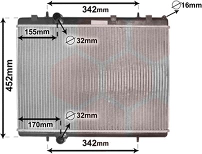 VAN WEZEL 40002281 Radiator motorkjøling