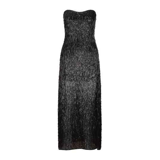 Audrey Dress Black S Beaded embellished long dress