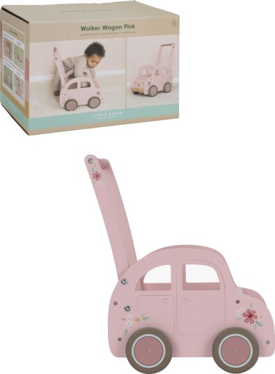 Little Dutch Little Dutch - Gåvogn Bil - Pink - Pink - ONE SIZE Little Dutch Little Dutch - Gåvogn Bil - Pink - Pink - ONE SIZE