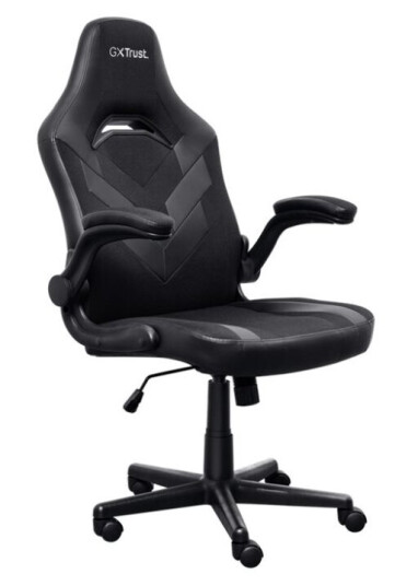 Trust Gxt 703 Riye - Spillestol - Armlener - L-Formet - Tipping - Roterende - Syntetisk Skinn Elastisk Stoff - Svart Trust Gxt 703 Riye - Spillestol - Armlener - L-Formet - Tipping - Roterende - Syntetisk Skinn Elastisk Stoff - Svart
