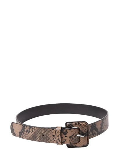 Lindex Belt W Covered Buckle - Brown - M/L