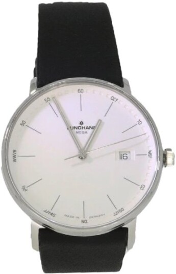 Junghans Herreklokke 58/4930.00 Form Sølvfarget/Lær Ø39.3 mm