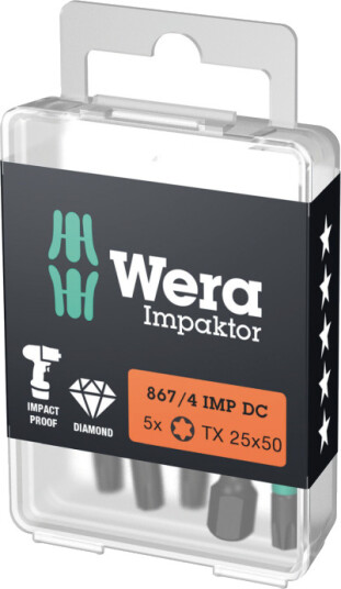 Wera 05057665001 Torx Bit T 25 F 6.3 5 Stk