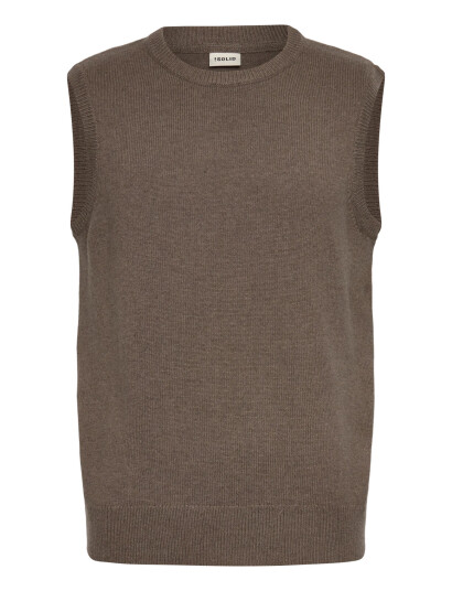 Solid Sdrick Vest - Brown - L Solid Sdrick Vest - Brown - L