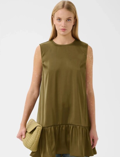 Gestuz Gzcerina Sl Short Dress Khaki green 34 Gestuz Gzcerina Sl Short Dress Khaki green 34