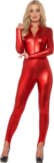 Rødt Bodysuit Damekostyme