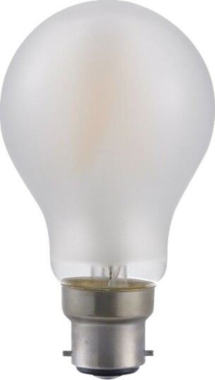 Spl BA22d 5,5W dimbar LED pære A60 filament matt glass 2500K Dimbar : Dimbar Kulør : Ekstra varm Spl BA22d 5,5W dimbar LED pære A60 filament matt glass 2500K Dimbar : Dimbar Kulør : Ekstra varm