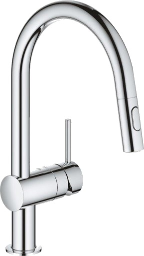 Grohe Minta blandebatteri med C-kran og hånddusj (chrome) Grohe Minta blandebatteri med C-kran og hånddusj (chrome)