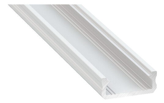 ELITECH ALU PROFIL HVIT 200X6,3X16MM INKL LOKK - ENDELOKK OG 2 KLIPS