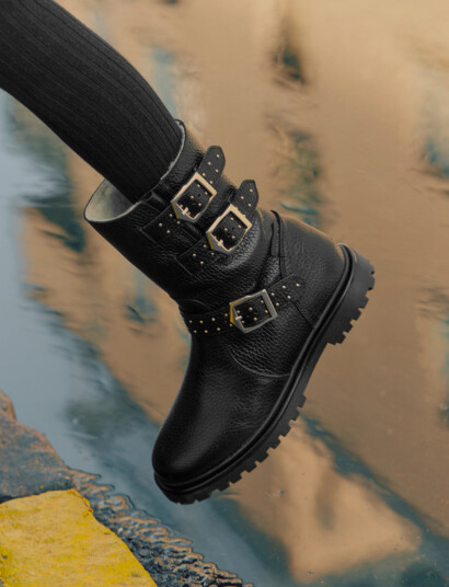ANGULUS Boots - Flat - With Zipper - Black - 30