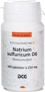 Cellesalt Schüssler nr.11 (Natrium Sulphuricum) D6 140 Tabletter