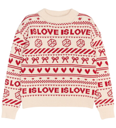 The New Gardenia AOP Raline Jacquard Pullover 3 4 år