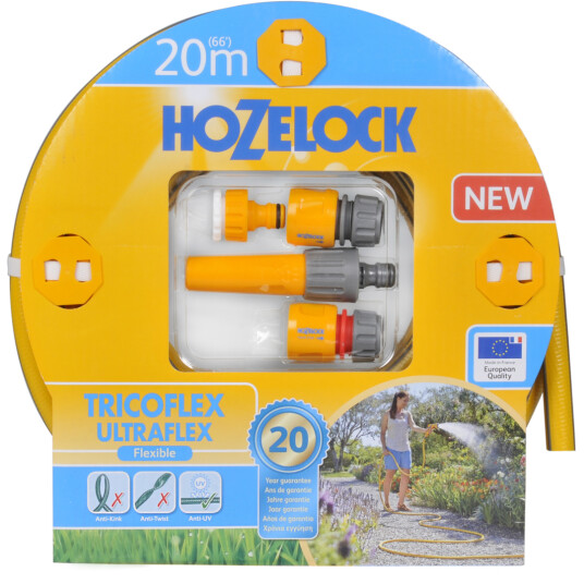 HOZELOCK HAGESLANGE ULTRAFLEX 20 METER 1/2" MED KOBLINGSETT