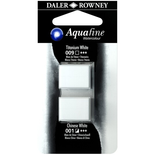 Aquafine Aquarelle Half pan Duo Titanium White/Chinese White