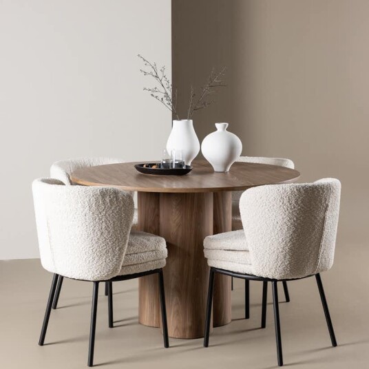 Venture Home Spisegruppe Venture Home Olivia Ø110 med 4 stk Agnes Stoler GR24458