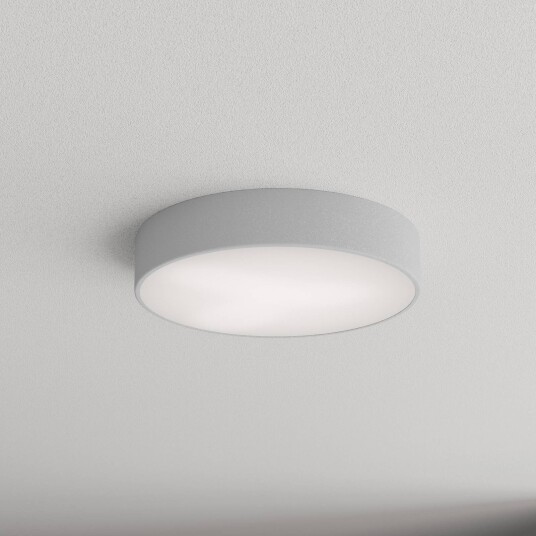 TEMAR LIGHTING Cleo 400 taklampe grå sensor IP54 Ø 40 cm metall