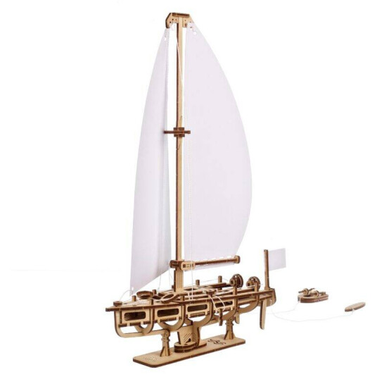 Ugears 3D Trebyggesett   95 Deler   Ocean Beauty Yacht