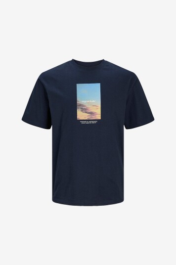 Jack & Jones Junior T skjorte jorVesterbro Picture Tee SS Crew JN Blå Jack & Jones Junior T skjorte jorVesterbro Picture Tee SS Crew JN Blå