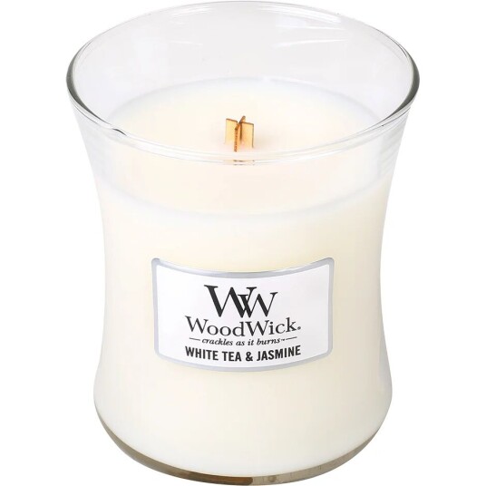 Woodwick White Tea & Jasmine, Duftlys