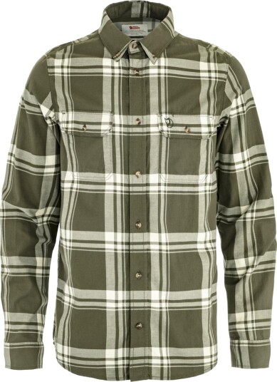 Fjellreven Men"s Övik Lite Flannel Shirt Laurel Green chalk White L