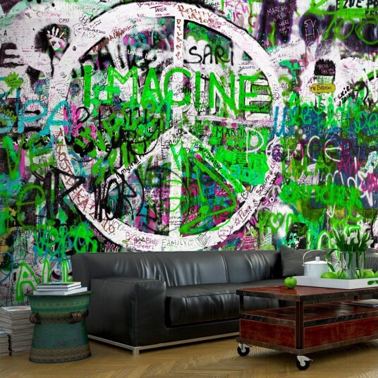 Fototapet Green Graffiti 400x280 - Artgeist sp. z o. o.