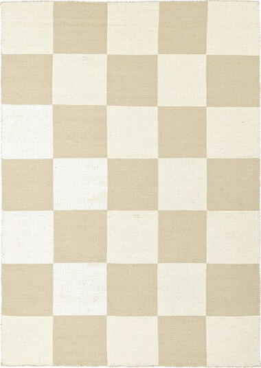 Ullteppe   Scacco hvit/beige Størrelse: 130 x 190 cm