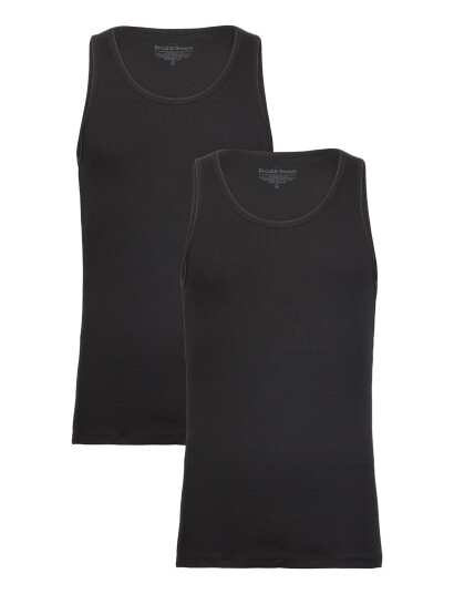 Bread & Boxers 2-Pack Tank Ribbed - Black - S Bread & Boxers 2-Pack Tank Ribbed - Black - S