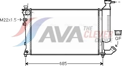 AVA COOLING SYSTEMS CNA2155 Radiator motorkjøling