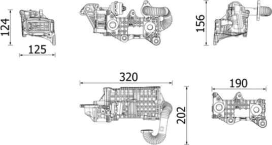 MAHLE CE 43 000P EGR-kjøler MAHLE CE 43 000P EGR-kjøler