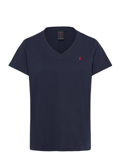 Musto W Original V Neck Ss Tee - Navy - M