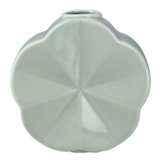 Lyngby Porcelæn Flower vase åkervindel 14 cm grønn