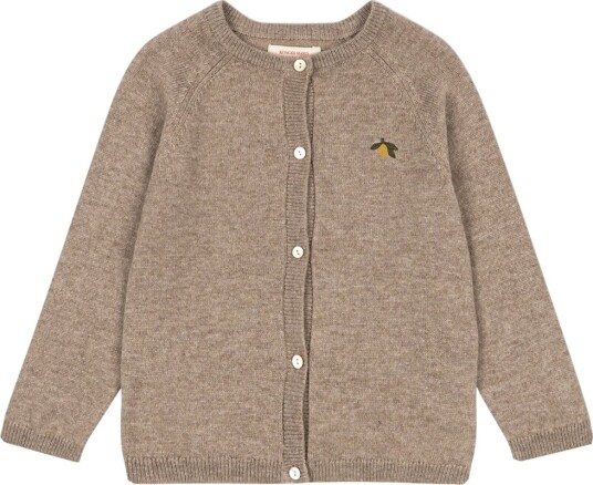 Konges Sløjd Cardigan Strikk Ull Mattou Light Brown Konges Sløjd 2 år (92) Cardigan Brun