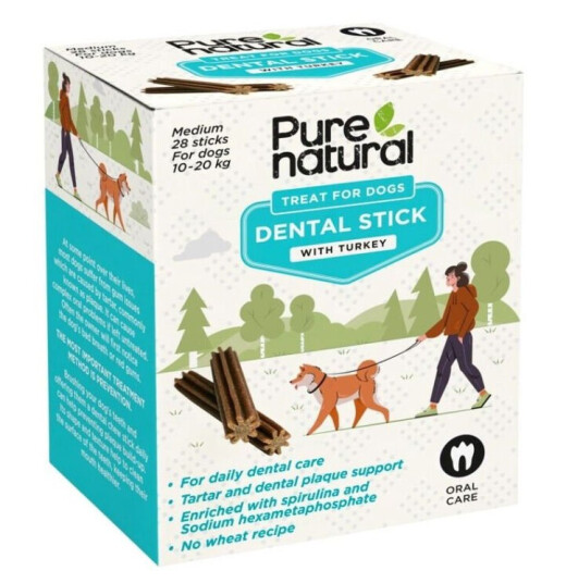 Purenatural Dental Sticks Kalkun 28 Stk M 